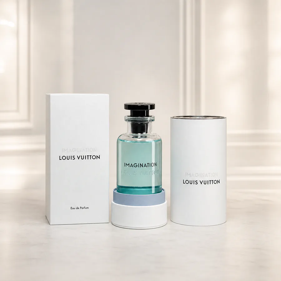 Imagination perfume bottle with presentation packaging